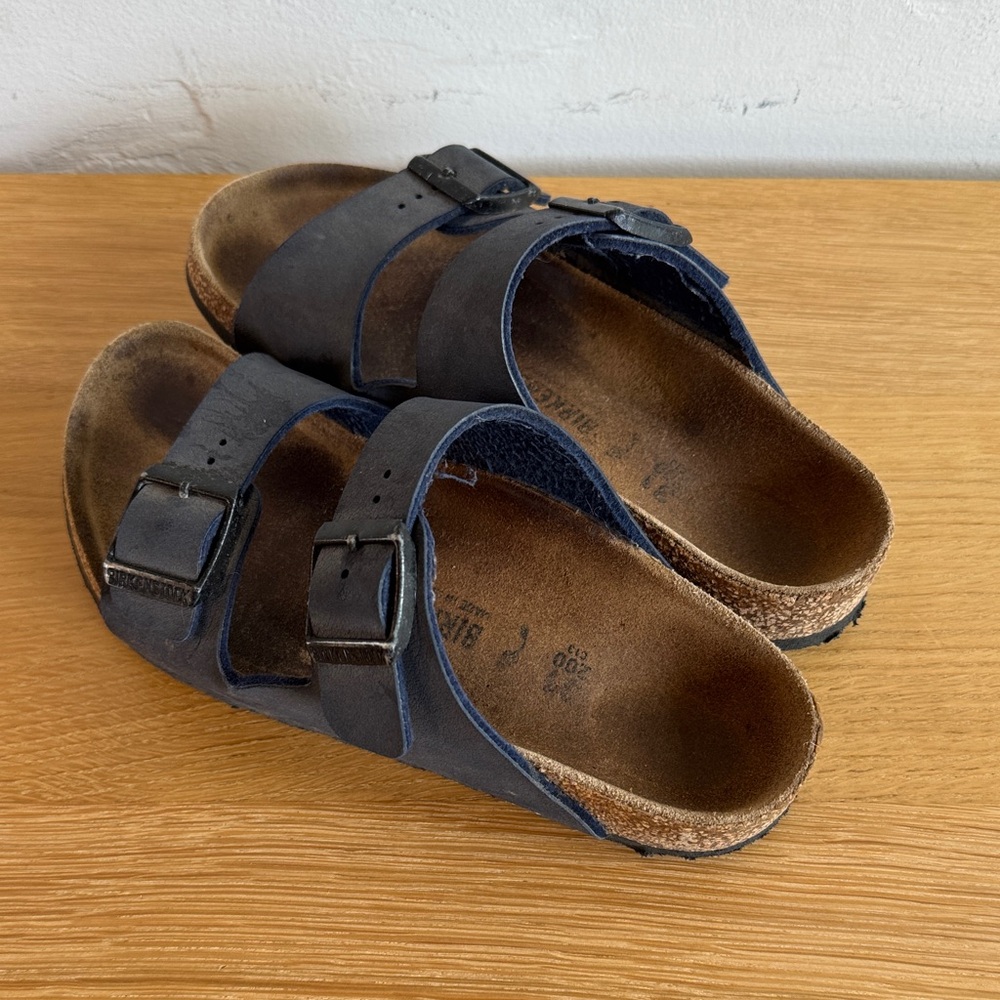 Blue Double Strap Sandals